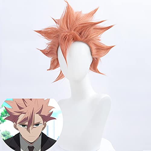 ID eindringert. Cosplay Akihito Narihisago Cosplay Haar Rosa Orange Farbe Männer Reverse Warp Perücke Faser Synthetische Perücke von ADTEMP