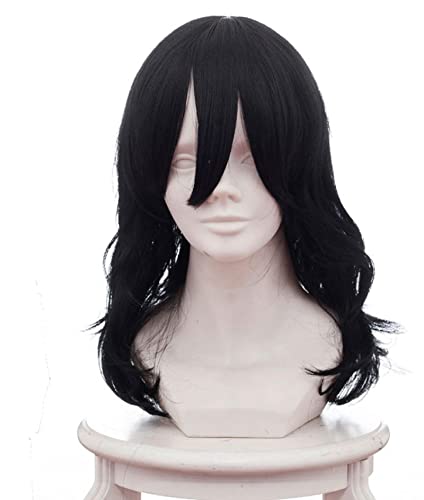 Shouta Aizawa Eraser Head Cosplay Wig Black Long Wavy Curly Cosplay Wig Cosplay Hair Wig von ADTEMP