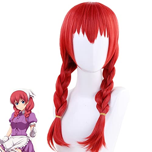 gelten für Blend S Esu Miu Amano Cosplay Perücke Rot Doppel Pferdeschwanz Zöpfe Haar Pelucas Anime Kostüm Rollenspiel Perücken + Perückenkappe von ADTEMP