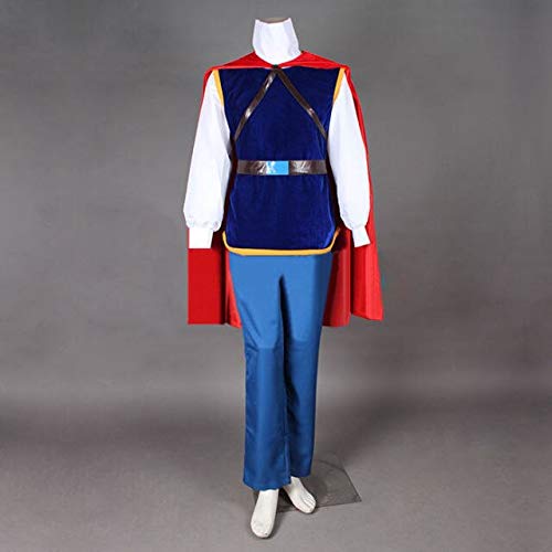 gelten für Halloween Fee Schneewittchen und die sieben Zwerge Herren Pince Kostüm Prinz Charming Cosplay passt Prinz Kostüm jede Größe Einheitsgröße blau von ADTEMP