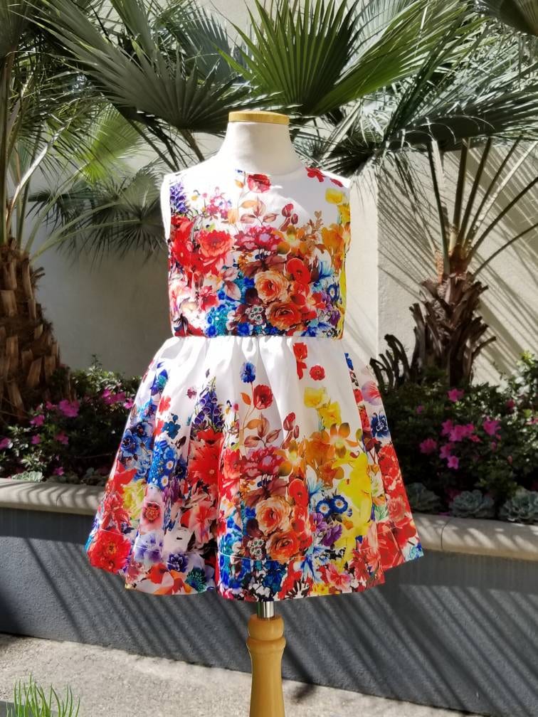 Mehrfarbiges Blumendruck-Formales Partykleid Für Mädchen. Kostenloser Versand Mehrfarbiges Blumendruck-Formales Partykleid Für Mädchen. Kostenloser Versand von ADUNStyle