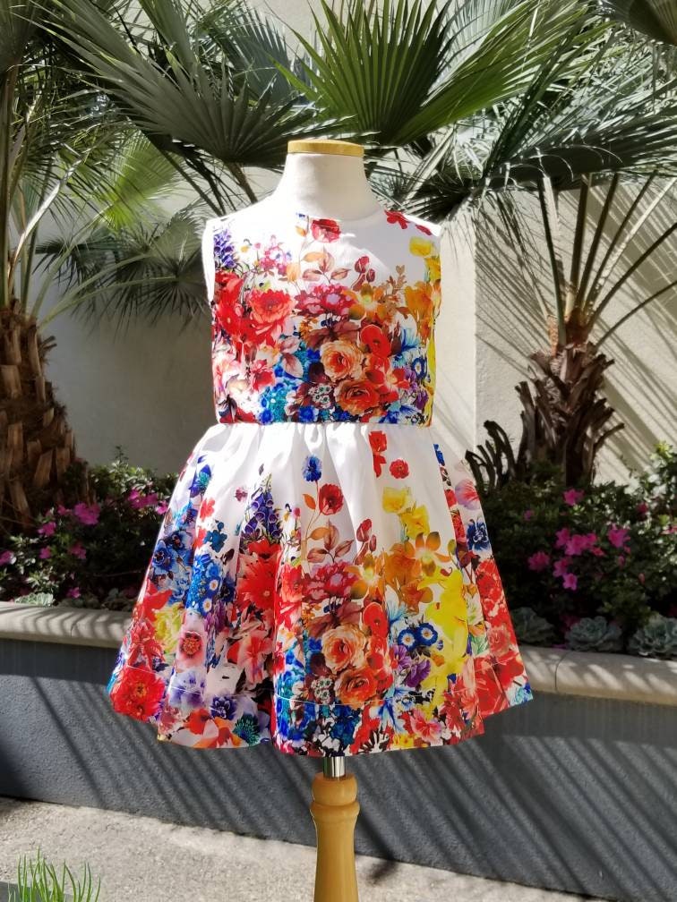 Mehrfarbiges Blumendruck-Formales Partykleid Für Mädchen. Kostenloser Versand Mehrfarbiges Blumendruck-Formales Partykleid Für Mädchen. Kostenloser Versand von ADUNStyle