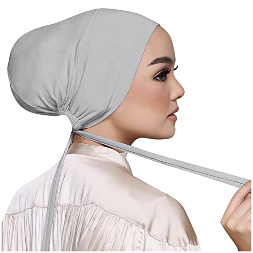 Frauen Casual Solid Color Multicolor Elastische Bandage Lace Up Bottom Muslim Hijab Gummiband Cm von ADXFWORU