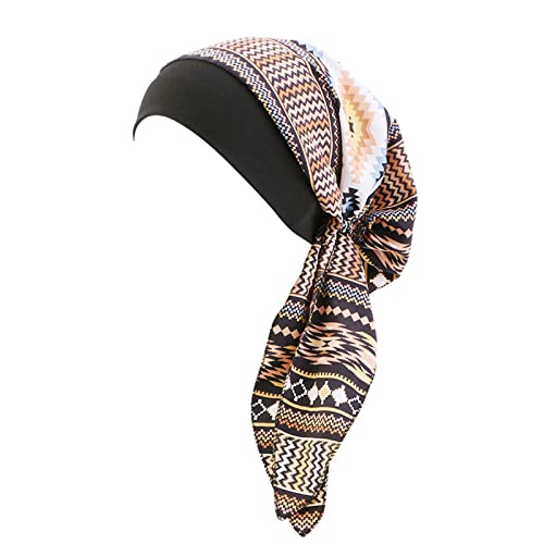 Frauen Kopftuch Hut Mütze Haar Schal Turban Kopftuch Turban Hüte Kopfbedeckung Schlauchschal Totenkopf von ADXFWORU