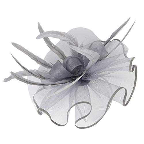 Frauen eleganten Hutgurt Blume Feder Party-hat Haar-Clip-Haarbügeln Zubehör Tennistasche Head von ADXFWORU