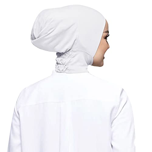 Lässige, einfarbige, elastische Kappe für Damen, hochelastischer, muslimischer Latz für Damen, Hijab Schweißband Stirn Frottee von ADXFWORU
