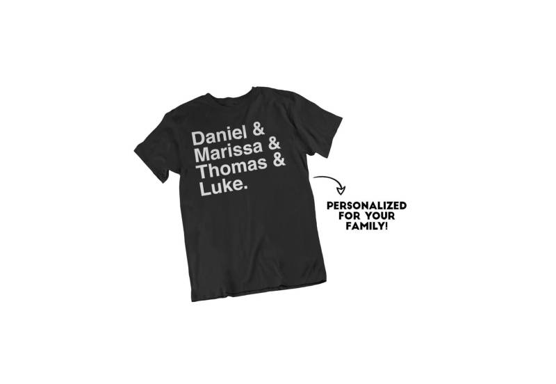 Personalisierte Familiennamen Tshirt - Das Perfekte Geschenk Für Mütter Und Väter Personalisiert/Individuell Glückliches Familiengeschenk Personalisierte Familiennamen Tshirt - Das Perfekte Geschenk Für Mütter Und Väter Personalisiert/Individuell Glückliches Familiengeschenk von ADZdesigns
