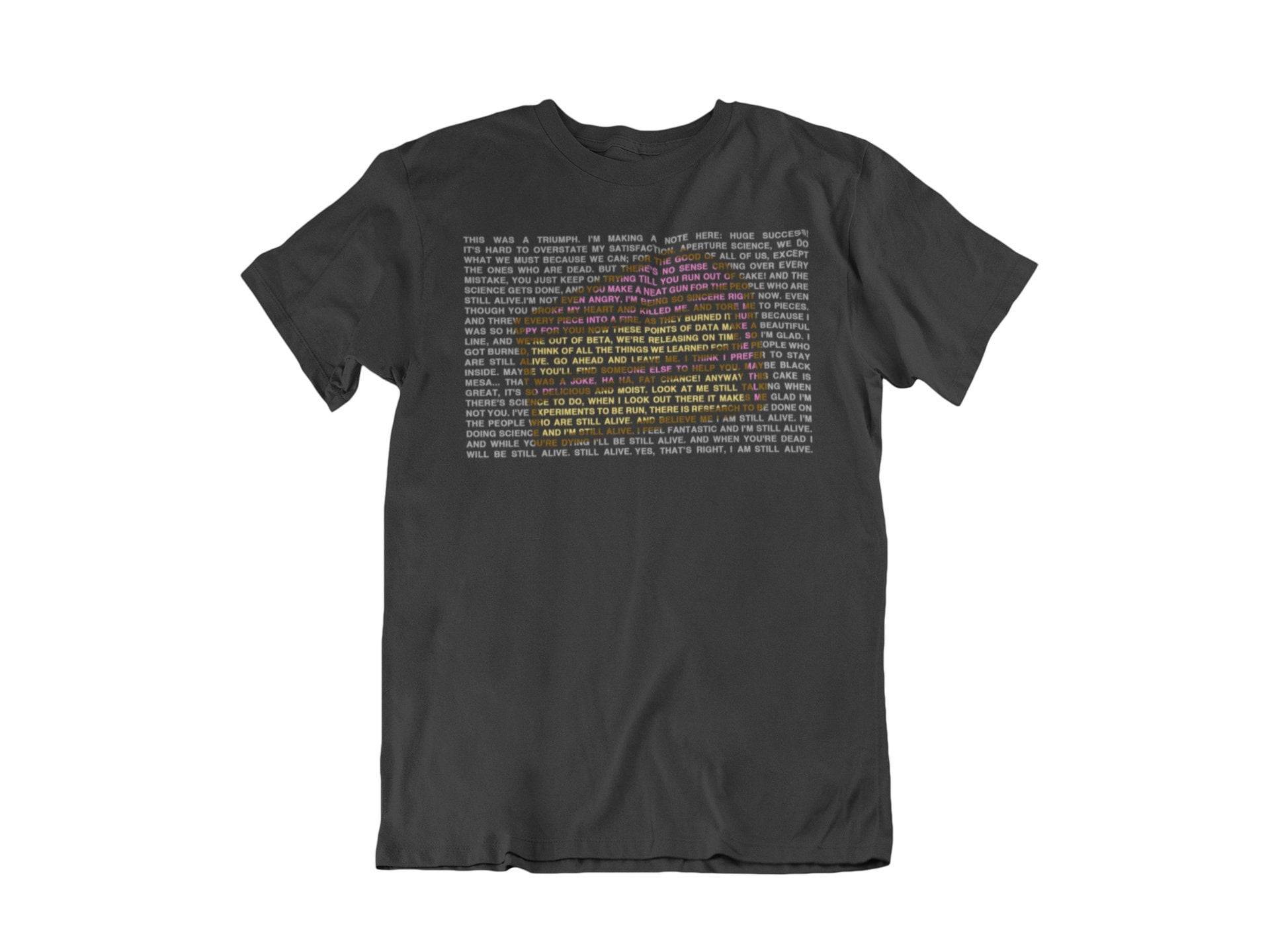 Portal - Still Alive Songtext Tshirt Portal - Still Alive Songtext Tshirt von ADZdesigns
