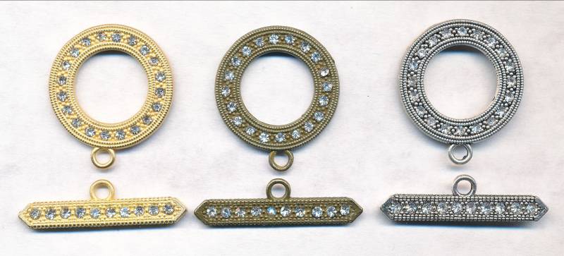 Fab Strass Toggle - 1 Stück 25 Mm Großhandelspreise Verfügbar von ADadornments