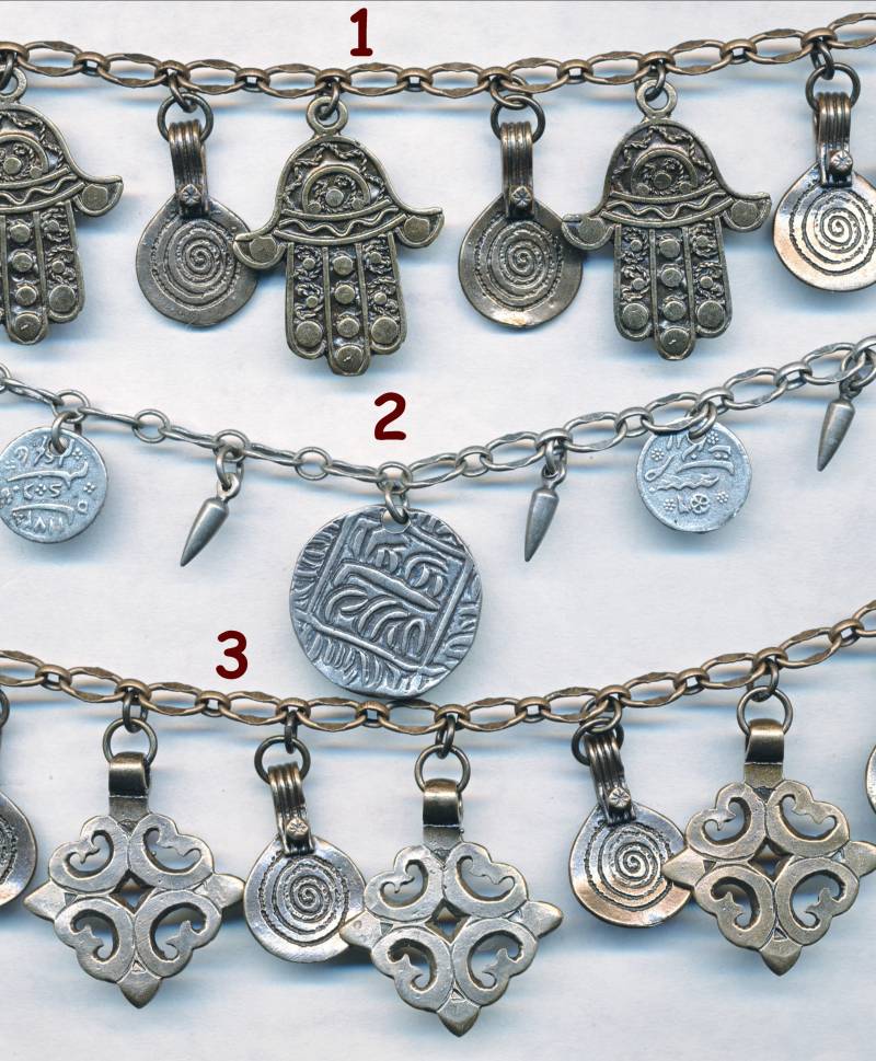 Muster Halskette 18-19" 3 Verschiedene Designs Made in Bali Findings von ADadornments
