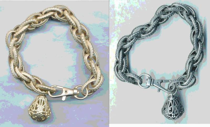 Schwere Seil Armband Vintage Filigrane Schöne Kette 8, 5 "Bronze Oder Antik Silber von ADadornments