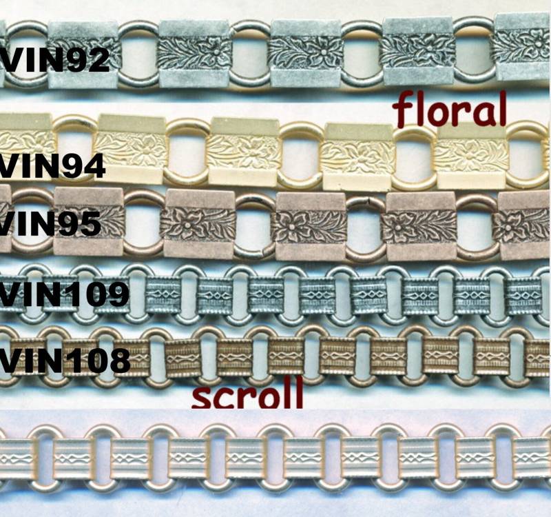 Vintage Buch Kette 3 Designs Verkauft By The Foot Großhandelspreise Erhältlich von ADadornments