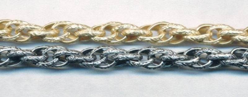 Vintage Kette Strukturiert. 10mm Oval Am Fuß Verkauft von ADadornments