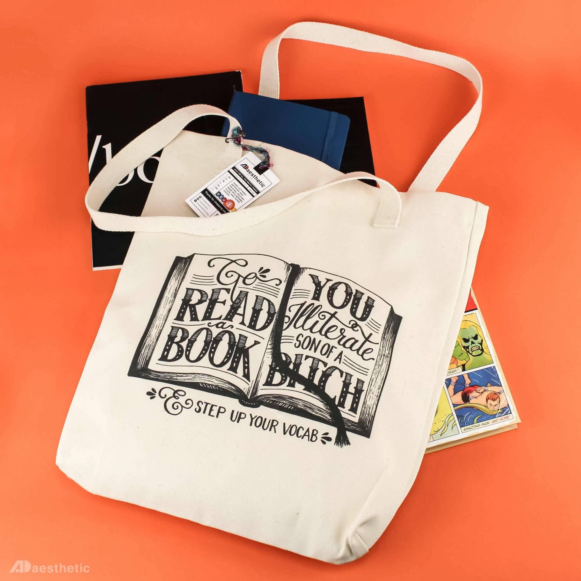 Go Read A Book Tote Bag von ADaesthetic