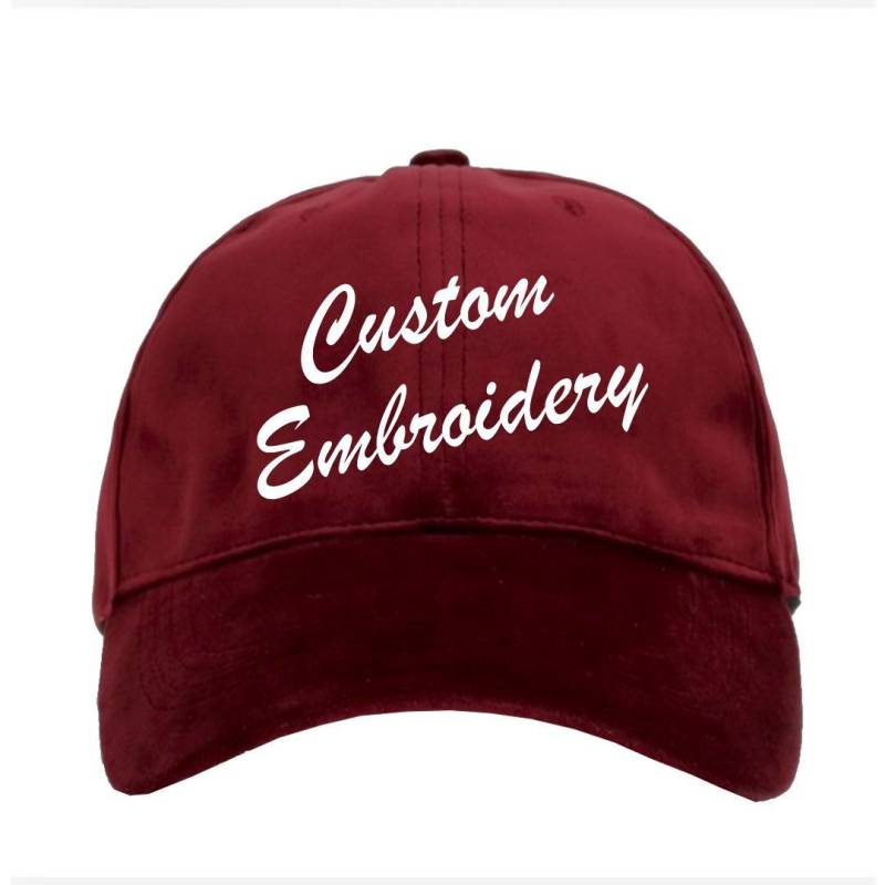 Benutzerdefinierter Text Bestickt Maroon Samt Dad Hat-Personalisierte Hat Einstellbar - Burgundy Casual Fine Velvet Solide Baseball Cap - Geschenk von ADashofChic
