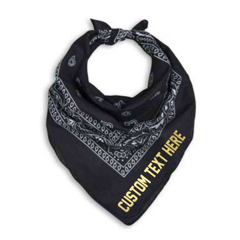 Custom Text Jede Farbe Paisley Bandana Halstuch - Passen Sie Ihren Eigenen Schal An Hals Krawatte Mit Personalisieren Text Bunt von ADashofChic