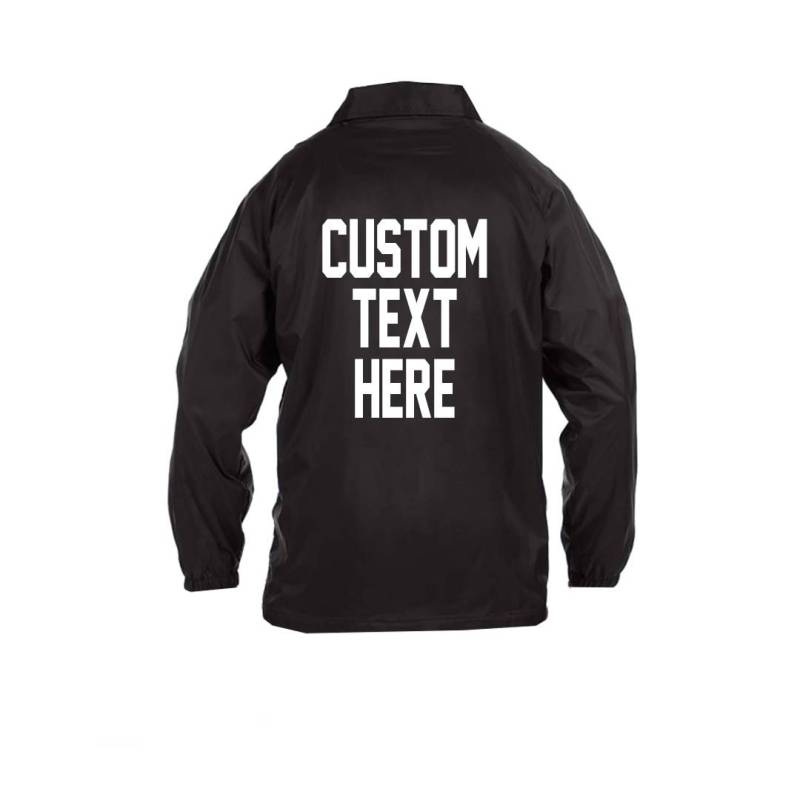 Unisex Custom Übergroße Coach Windbreaker Jacke - Viele Farben Langarm Button Up Nylon Personalisieren Sie Ihre Eigenen Sportjacke von ADashofChic