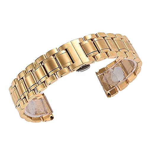 ADovz Armband Herren Damen Uhrenarmband Armband Armband Edelstahlarmband 18mm 20mm 22mm 23mm 24mm Armband (Color : 17mm_Silver) von ADovz