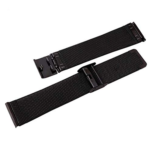 ADovz Armband Uhrenarmbänder 3 Farben Edelstahl Armband Armband Armbanduhr Mesh Ersatzband 18 20 22 24 mm (Color : Black_18mm) von ADovz