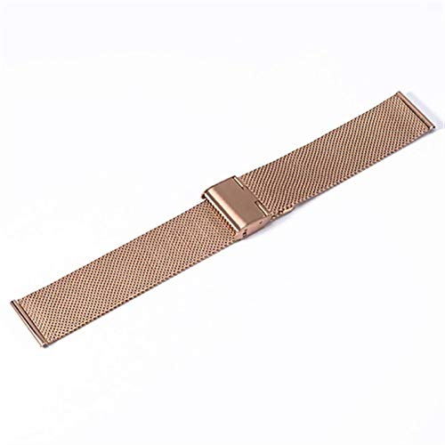 ADovz Armband Uhrenarmbänder 3 Farben Edelstahl Armband Armband Armbanduhr Mesh Ersatzband 18 20 22 24 mm (Color : Golden_18mm) von ADovz