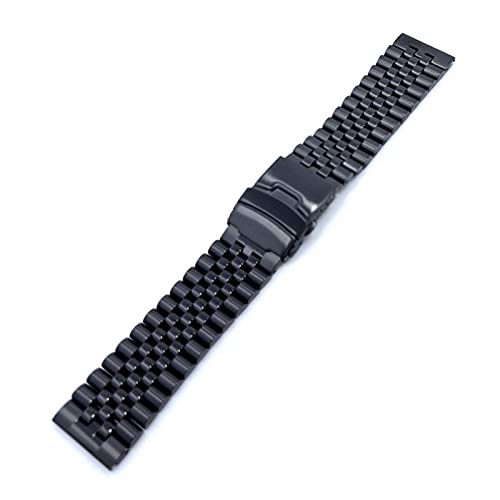 ADovz Armband Uhrenarmband, 20 mm, 22 mm, 24 mm, massives Edelstahlarmband, Metall-Faltschließe, Herren-Ersatz-Uhrenzubehör, Armband (Color : 20mm_Gold) von ADovz