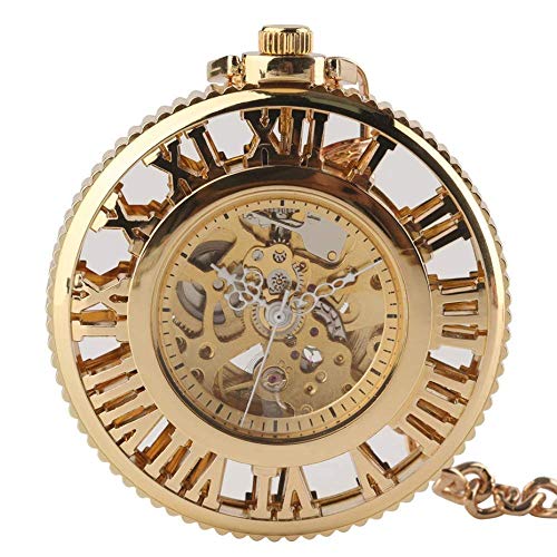 ADovz Mode Hohl Römischen Ziffern Handaufzug Mechanische Taschenuhr Männer Uhr Geschenk von ADovz