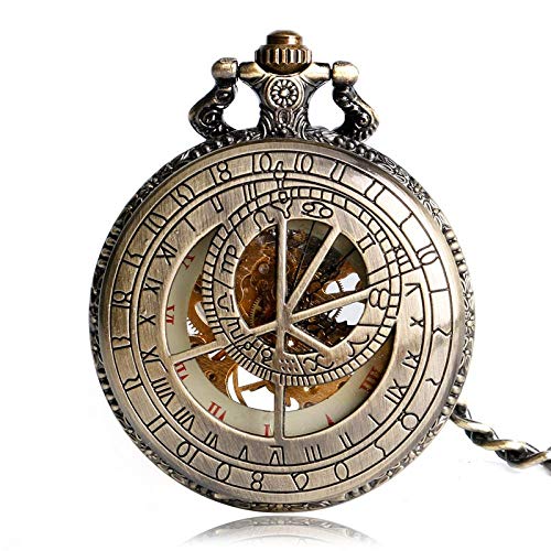 ADovz Retro Fob Kette mechanische Mode Sternzeichen Konstellation Vintage Taschenuhr Handaufzug Geburtstagsgeschenk von ADovz