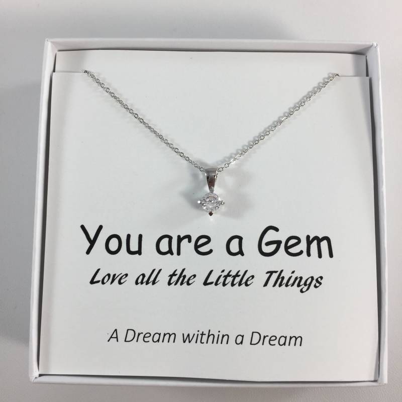 Cubic Zirkonia, Zarte Halskette, Zierliche Alltäglichen Schichtung, Prom Schmuck, Blumen-Mädchen-Geschenk, Weihnachtsgeschenk von ADreamWithinaDreamCo