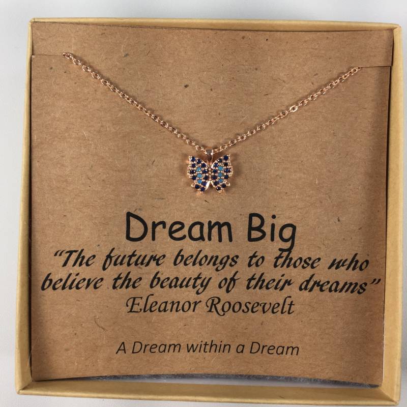 Schmetterling Halskette, Natur Schmuck, Edelstein Tier Weihnachtsgeschenk, Zierlicher Halskette Für Mädchen von ADreamWithinaDreamCo