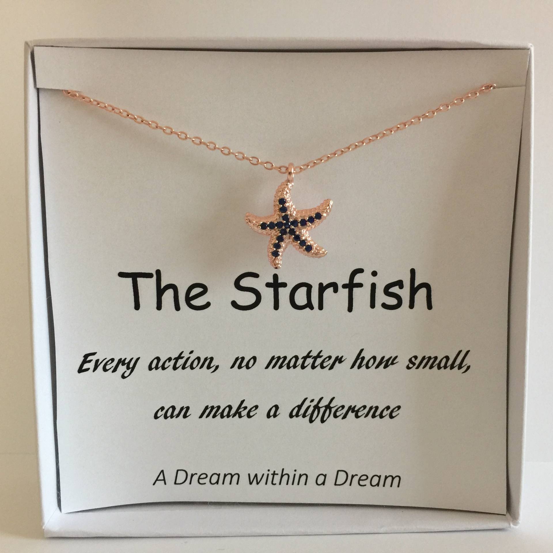 Seestern Halskette, Natur Schmuck, Ozean Edelstein Kleine Meerjungfrau Ariel Zierliche Schmuck von ADreamWithinaDreamCo