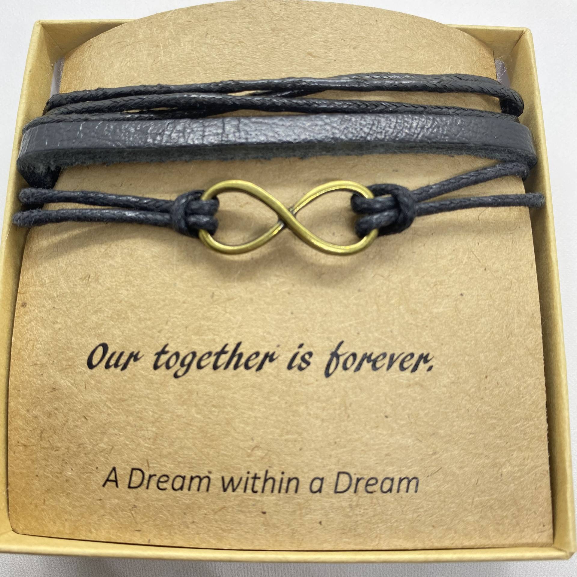Unisex Armband, Unendlichkeit Charm, Für Immer Herren Damen Geschenk Papa, Verstellbarer Knotenverschluss von ADreamWithinaDreamCo