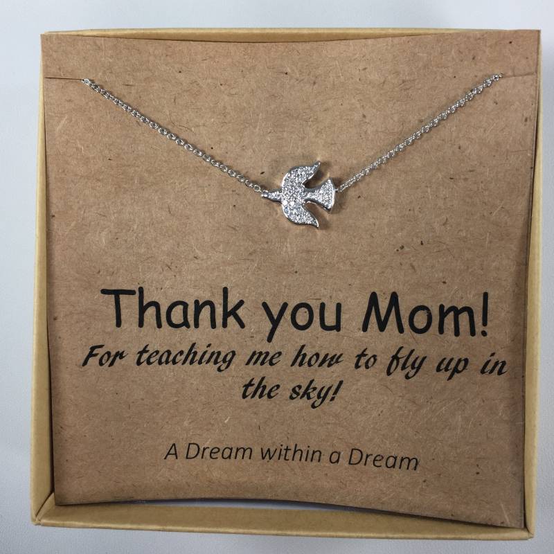 Vogel Halskette, Edelstein Brautjungfern Geschenk, Cz Prom Schmuck, Blumen Mädchen Weihnachtsgeschenk von ADreamWithinaDreamCo