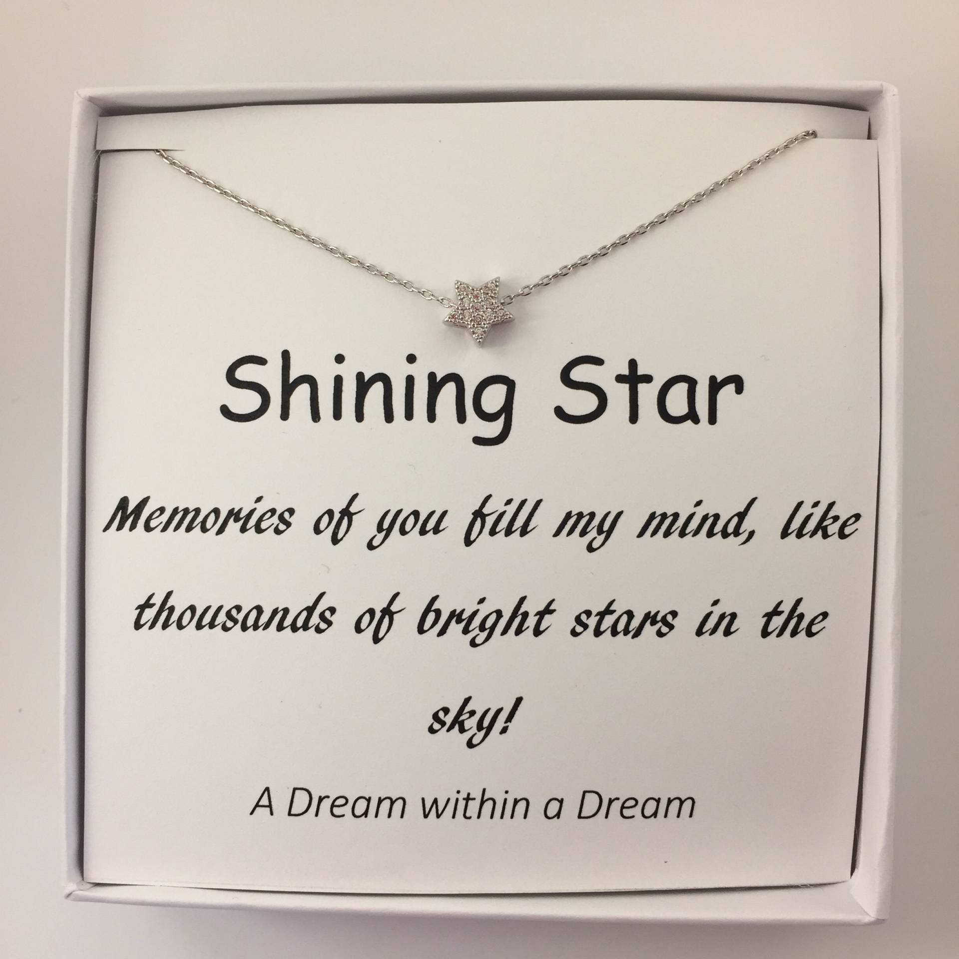 stern Halskette, Edelstein Brautjungfern Geschenk, Zirkonia Zierliche Prom Schmuck, Blumen Mädchen Weihnachtsgeschenk von ADreamWithinaDreamCo