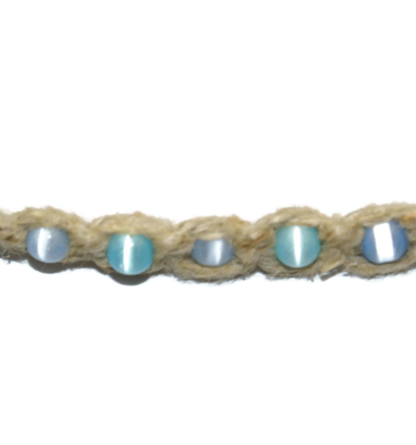 "Handgemachte Vintage 18-Zoll-Halskette Mit Blauem Tigerauge Und Geknoteter Kordel." von ADreamersCarnival