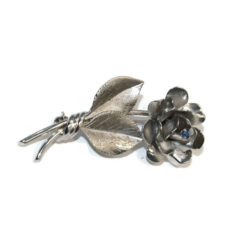 Harry S. Bick Vintage Sterling Silber Und Lila Amethyst Rose Blumen Brosche. Gestempelt Hsb Harry S. Bick Vintage Sterling Silber Und Lila Amethyst Rose Blumen Brosche. Gestempelt Hsb von ADreamersCarnival