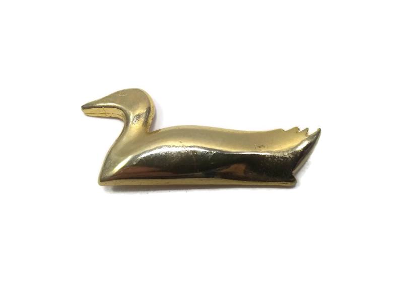 Vintage Gold-Ton Brosche. Enten-Jäger Vintage Gold-Ton Brosche. Enten-Jäger von ADreamersCarnival