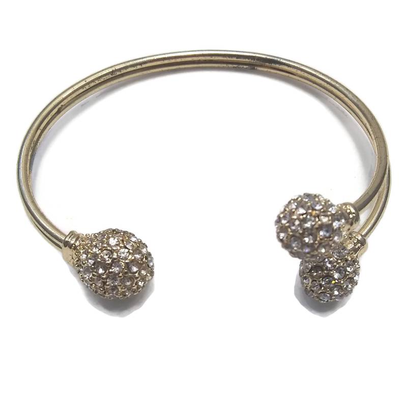 Vintage Gold Tone Und Crystal Clear Strass Offene Manschette Armband. Elegantes Offenes Armreif. Brautschmuck, Hochzeiten, Abendgarderobe Vintage Gold Tone Und Crystal Clear Strass Offene Manschette Armband. Elegantes Offenes Armreif. Brautschmuck, Hochzeiten, Abendgarderobe von ADreamersCarnival