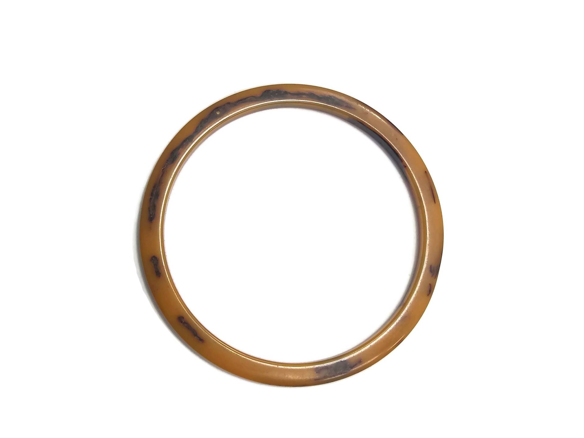 Vintage Marmor Butterscotch Bakelit Kunststoff Armreif, Schmales Armband, Leichtes Alltagskleidung von ADreamersCarnival