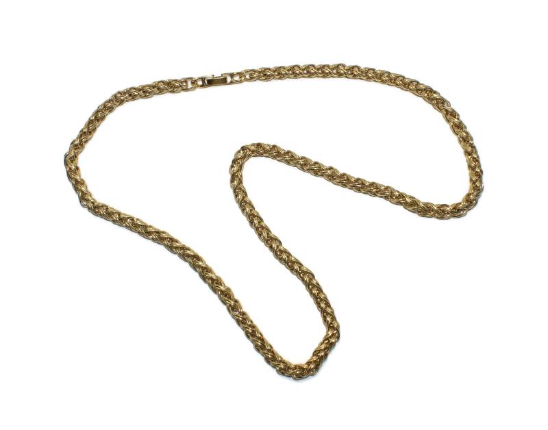 Vintage Schwere Gold-Ton 24-Zoll-Spezialität Gliederkette Mit Klappverschluss von ADreamersCarnival