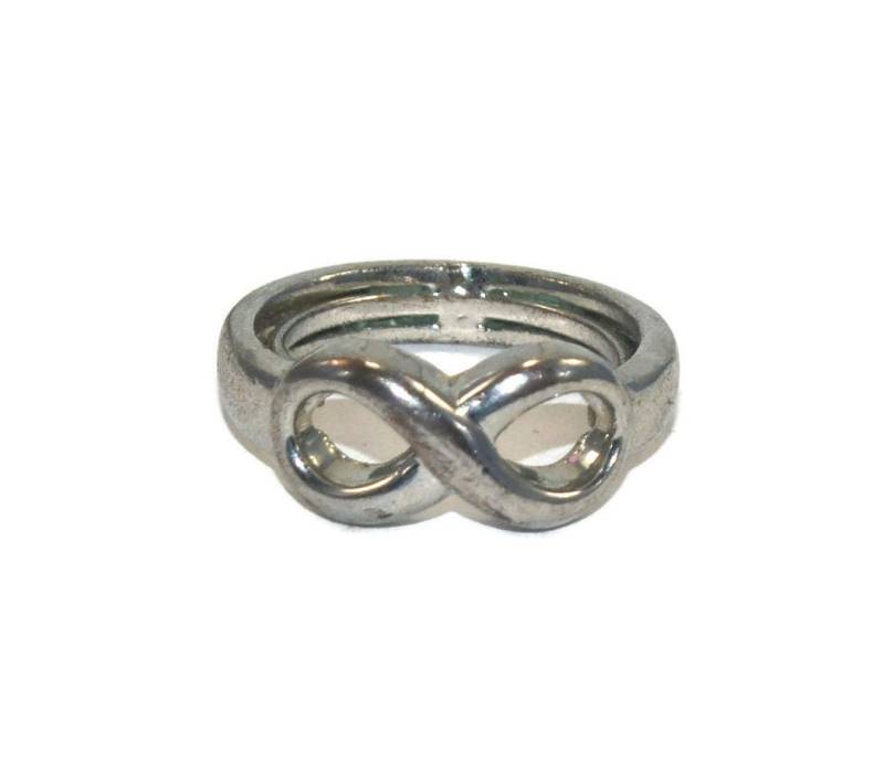 Vintage Silber Ton Infinity Statement Ring, Größe 7 1/2 Ring von ADreamersCarnival