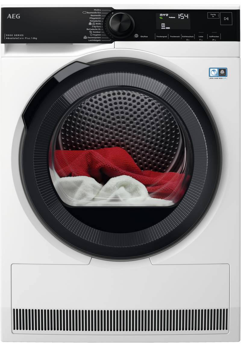 AEG Wärmepumpentrockner "TR9T75680, 3D-Scan-Restfeuchteermittlung, trocknet Wolle und Seide" Serie 9000 3D-Scan: Daunenjacken so flauschig und warm wie am ersten Tag von AEG