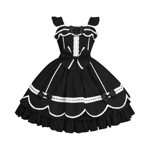 AEGJEGVD Damen Mittelalterlich Vintage Rokoko Ballkleid Lolita Partykleid Sweet Teen Gothic Retro Kleid Viktorianische Kleider Palast Maxikleid Karneval Halloween Party Prinzessin Kostüm Cosplay von AEGJEGVD