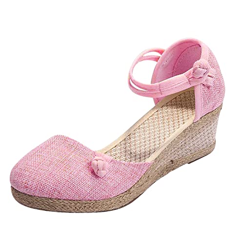 AEGJEGVD Espadrilles Für Damen Orthopädische Mit Riemchen Vorne Geschlossen Plateau Sandalen Mit Keilabsatz Balerinaschuhe Wedges Tanzschuhe Espadrilles Schuhe Keilsandalen Plateausandalen AEGJEGVD Espadrilles Für Damen Orthopädische Mit Riemchen Vorne Geschlossen Plateau Sandalen Mit Keilabsatz Balerinaschuhe Wedges Tanzschuhe Espadrilles Schuhe Keilsandalen Plateausandalen von AEGJEGVD