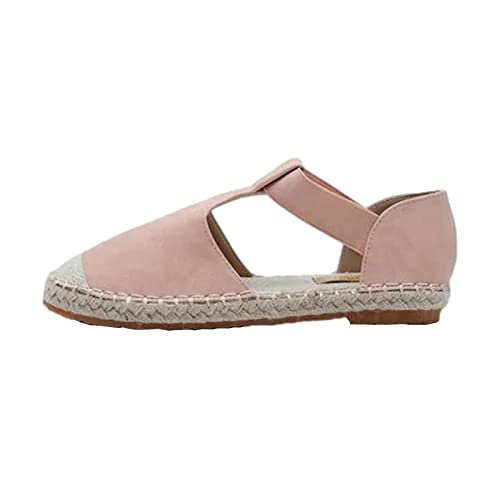 AEGJEGVD Espadrilles Für Damen Riemchen Sommer-Latschen Espandrillos Damen-Slipper Sommerschuhe Leinenschuhe Spanisch Leinenschuhe Plateau Espandrilles Schlüpfschuhe Halbschuhe Damensandalen Bequem von AEGJEGVD
