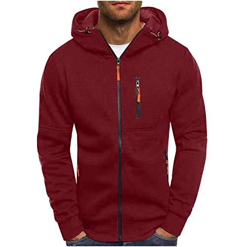 AEGJEGVD Herren Sweatjacke Hoodie Kapuzenjacke mit Reißverschluss Oversized Sweatshirt Kapuzenpullover Sportjacke Outdoorjacke Sweatshirt mit Kapuze Leicht und verschleißfest Männer von AEGJEGVD