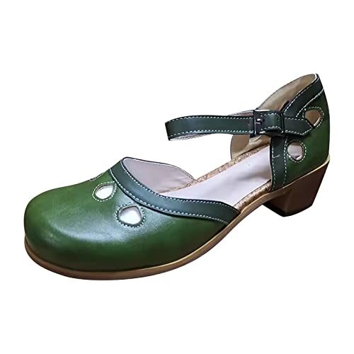 Damen Chunky Blockabsatz Niedrige Kitten Heel Peep Open Zehenkappe Sandalen Slip-On Slingback Cute Schuhe Mädchen Mit Absatz Peep Toe Fischmund Sandal Prinzessinnenschuhe Freizeitsandale von AEGJEGVD