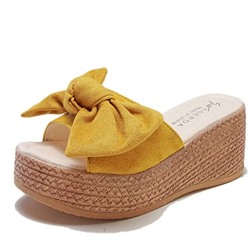 Damen Sandalen Casual Wedge Peep Toe High Heel Plattform Pantoletten Sandale Für Damen Slipper Strandschuhe Hausschuhe Slipper Bohemian Peeptoe Slide Flache Schuhe Anti-Rutsch-Sandal Damen Sandalen Casual Wedge Peep Toe High Heel Plattform Pantoletten Sandale Für Damen Slipper Strandschuhe Hausschuhe Slipper Bohemian Peeptoe Slide Flache Schuhe Anti-Rutsch-Sandal von AEGJEGVD