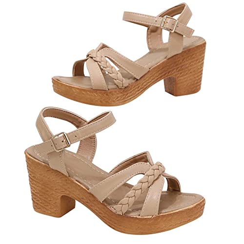 Sandalen Damen Orthopädische Sommerschuhe Mit Keilabsatz Trendige Sandal Espadrilles Mit Riemchen Wedges Plateau Sandale Sommer Sandalen Keilsandalen Peep Toe Sandaletten Freizeitsandale von AEGJEGVD