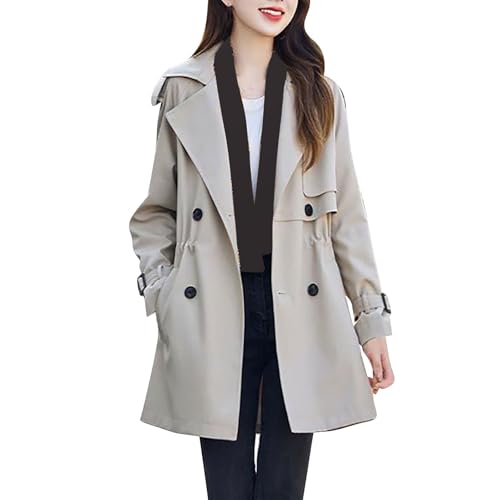 Trenchcoat Damen Mantel Lang Umlegekragen Trenchcoat Einfarbig Damenmantel Windjacke Übergangsmantel mit Taschen mit Knöpfen Jacke Outwear Windbreaker Leicht Kapuzenjacke Angebote des Tages Heute Trenchcoat Damen Mantel Lang Umlegekragen Trenchcoat Einfarbig Damenmantel Windjacke Übergangsmantel mit Taschen mit Knöpfen Jacke Outwear Windbreaker Leicht Kapuzenjacke Angebote des Tages Heute von AEGJEGVD