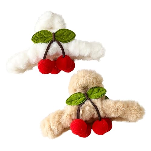 AEGYPIUS Kirsch-Haarspange, 2 Stück, flauschige Haarklammern, Kirsch-Haarspangen, flauschige Haarklammern, Kirsch-Haarklammern, Haarklammern, flauschige Haarklammern für Damen, Kirsch-Haar-Accessoires AEGYPIUS Kirsch-Haarspange, 2 Stück, flauschige Haarklammern, Kirsch-Haarspangen, flauschige Haarklammern, Kirsch-Haarklammern, Haarklammern, flauschige Haarklammern für Damen, Kirsch-Haar-Accessoires von AEGYPIUS